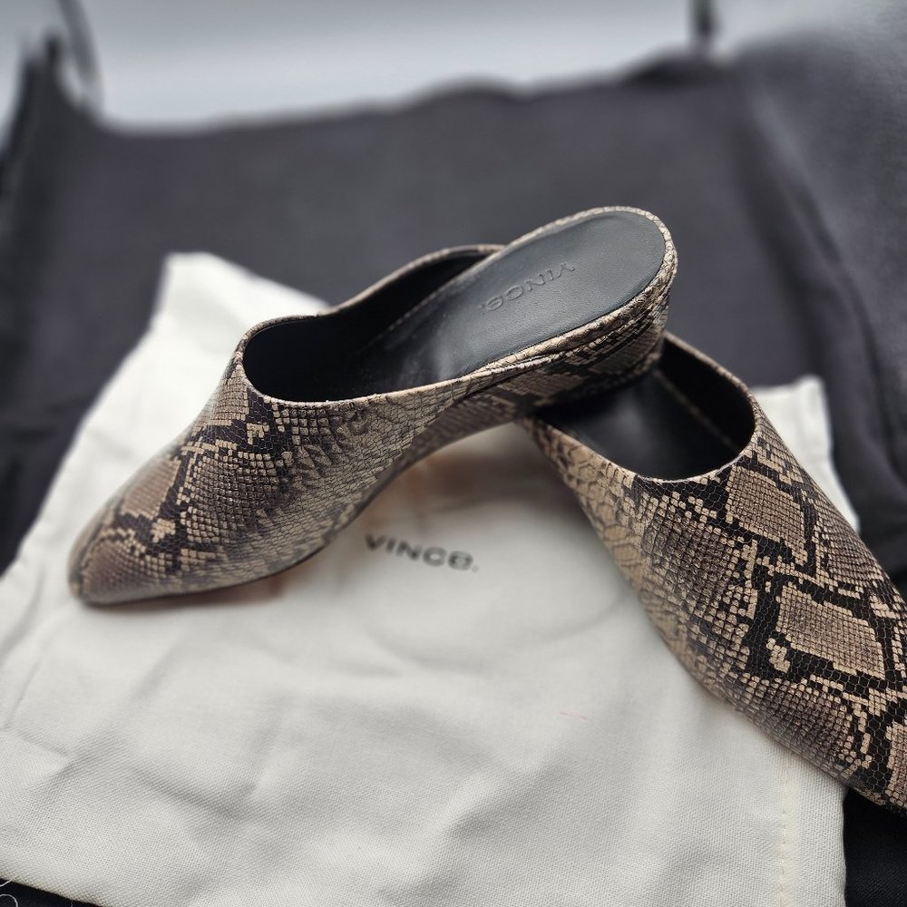 VINCE LEATHER MULE